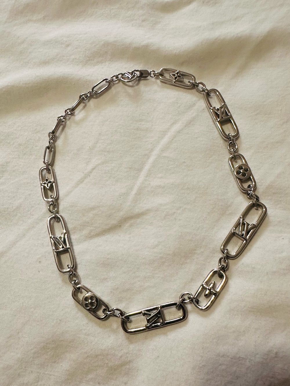 Polished Silver Logo-Link Necklace - Inspired Women’s Jewelry